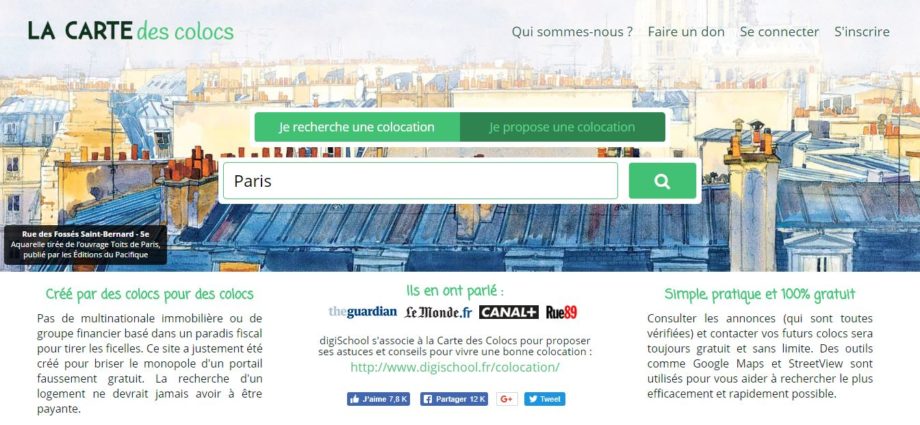 La carte des colocs, faire de la précarité une idée de solidarité